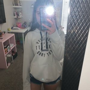 white Express hoodie